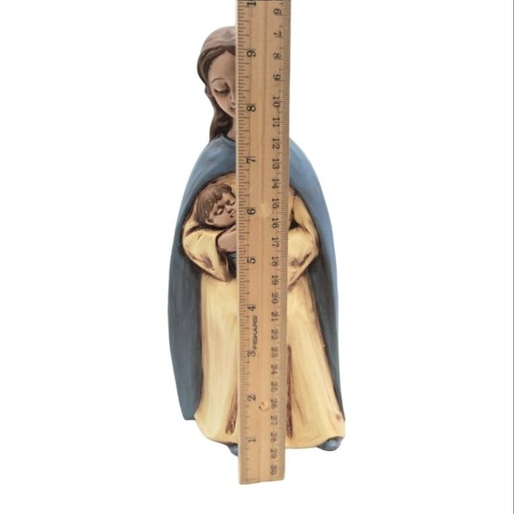 Vintage Mary Jesus Joseph Holland Mold Hand Painted Ceramic Statues Nativity - Picture 9 of 10